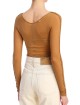 Коричневый топ HELMUT LANG: фото 4 Коричневый топ HELMUT LANG: фото 4 - Invogue